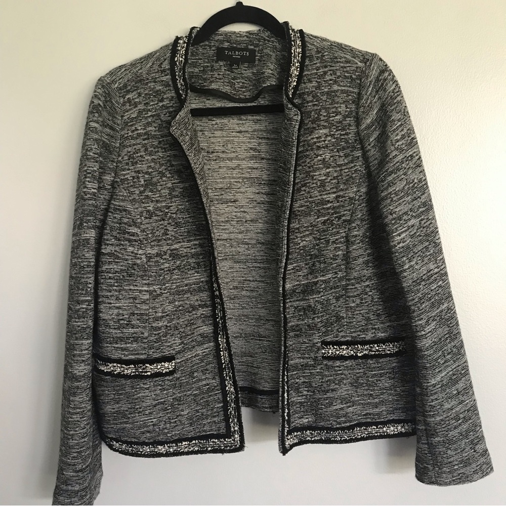 Talbots Tweed Cotton and Wool Blend Blazer